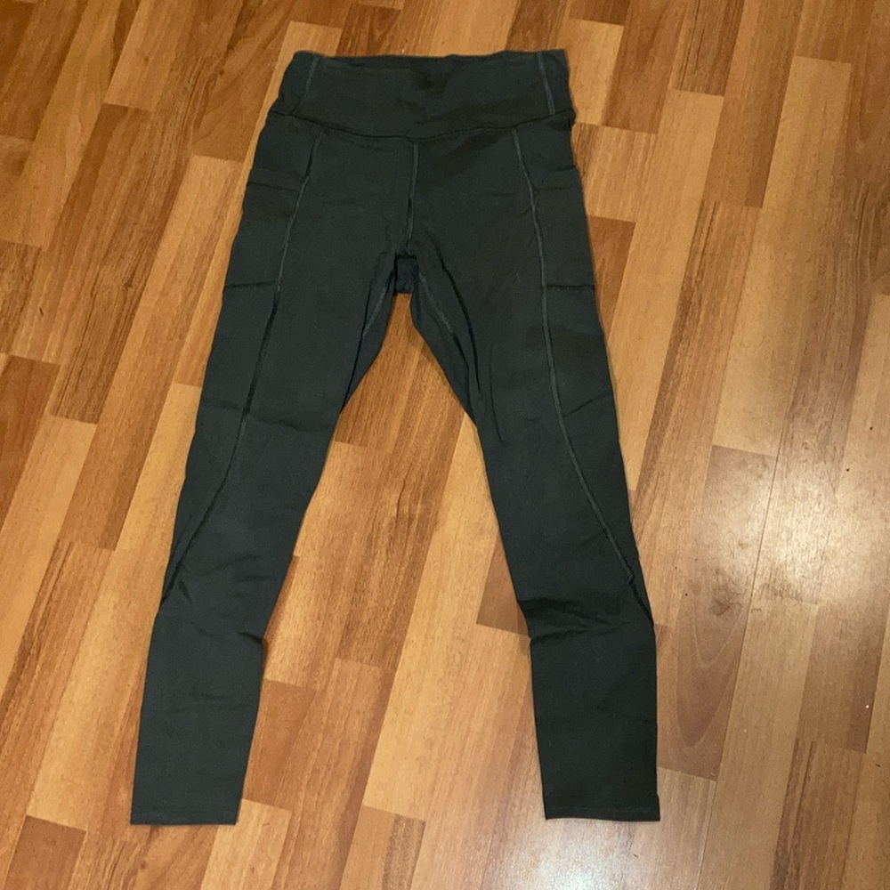 Pact Army Green Organic Cotton Pocket  Leggings Size Small